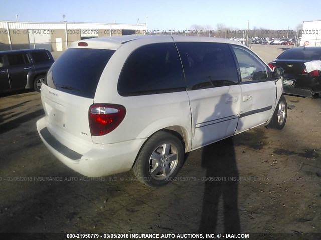 1D4GP45R06B742990 - 2006 DODGE CARAVAN SXT WHITE photo 4