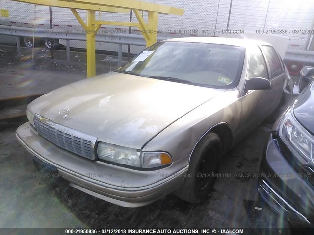 1G1BL52P1SR149676 - 1995 CHEVROLET CAPRICE / IMPALA CLASSIC/SS GOLD photo 2