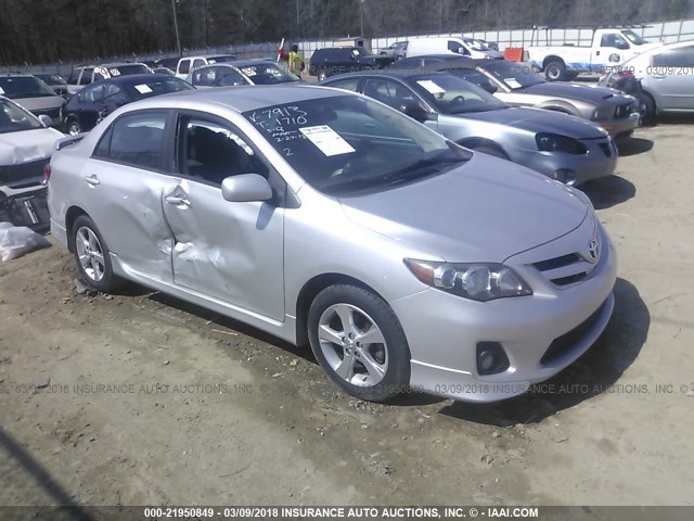 5YFBU4EE5DP167913 - 2013 TOYOTA COROLLA S/LE SILVER photo 1