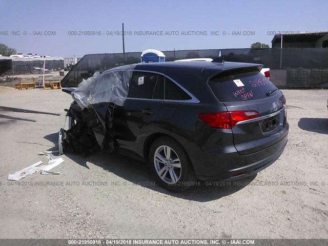 5J8TB3H33EL001142 - 2014 ACURA RDX GRAY photo 3