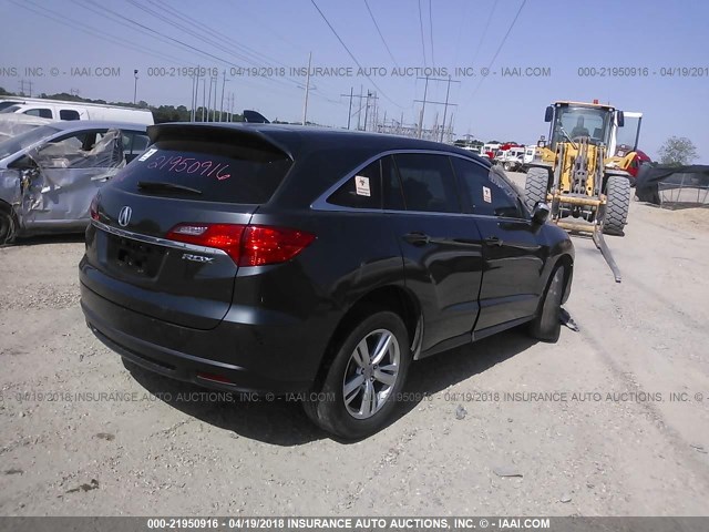 5J8TB3H33EL001142 - 2014 ACURA RDX GRAY photo 4