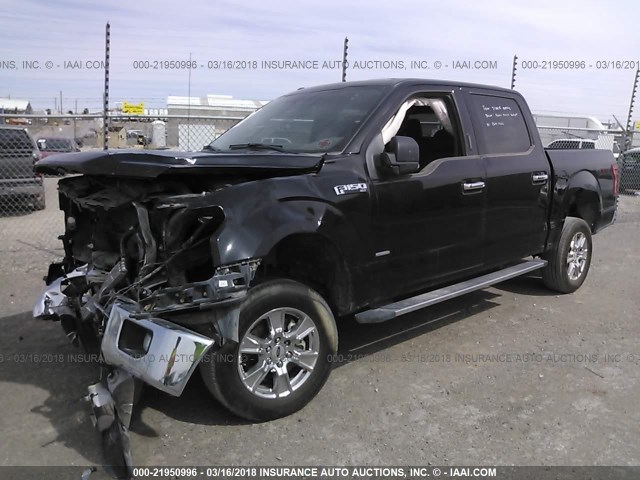 1FTEW1EG8GKF03290 - 2016 FORD F150 SUPERCREW BLACK photo 2