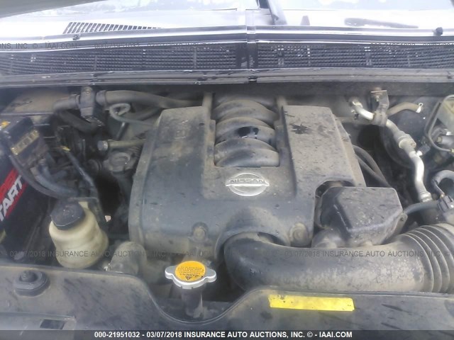 1N6BA06B86N513150 - 2006 NISSAN TITAN XE/SE/LE SILVER photo 10