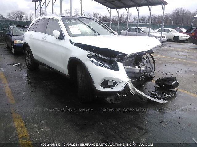 WDC0G4KB1JV022928 - 2018 MERCEDES-BENZ GLC 300 4MATIC WHITE photo 1