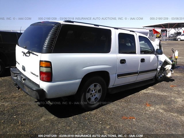 3GNEC16Z75G254730 - 2005 CHEVROLET SUBURBAN C1500 WHITE photo 4