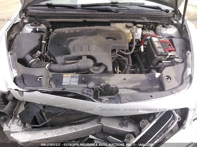 1G1ZA5E04CF353667 - 2012 CHEVROLET MALIBU LS ვერცხლისფერი ფოტო 10