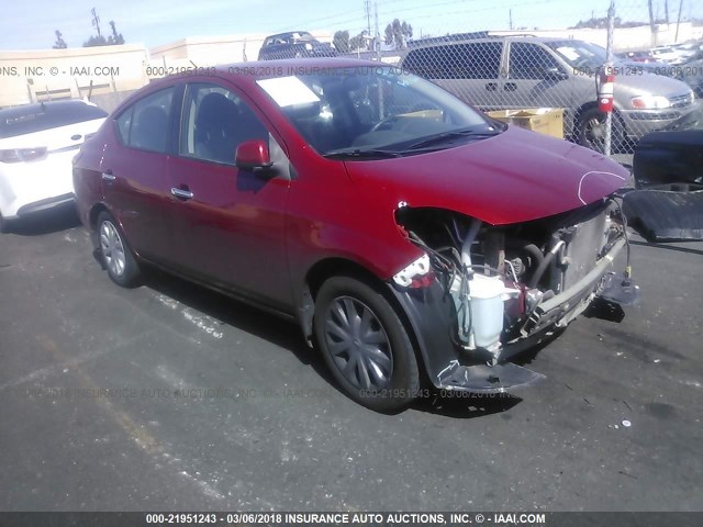 3N1CN7AP2EK465398 - 2014 NISSAN VERSA S/S PLUS/SV/SL RED photo 1