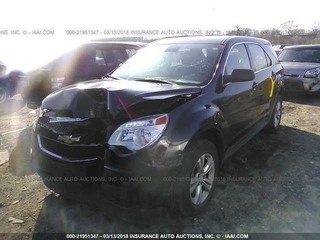 2GNALAEK6F6120825 - 2015 CHEVROLET EQUINOX LS BLACK photo 2