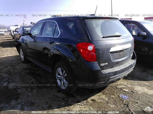 2GNALAEK6F6120825 - 2015 CHEVROLET EQUINOX LS BLACK photo 3