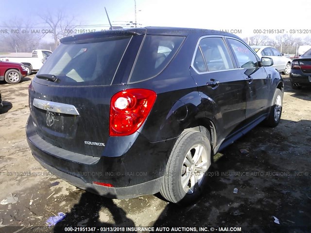 2GNALAEK6F6120825 - 2015 CHEVROLET EQUINOX LS BLACK photo 4