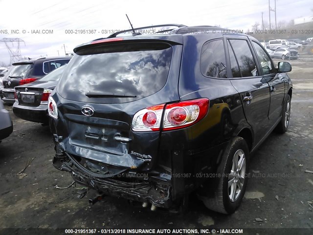 5XYZKDAG2BG089152 - 2011 HYUNDAI SANTA FE LIMITED BLUE photo 4