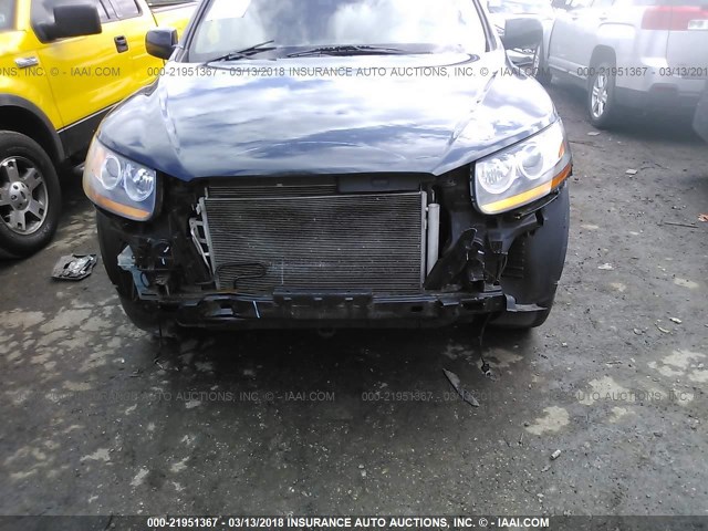 5XYZKDAG2BG089152 - 2011 HYUNDAI SANTA FE LIMITED BLUE photo 6