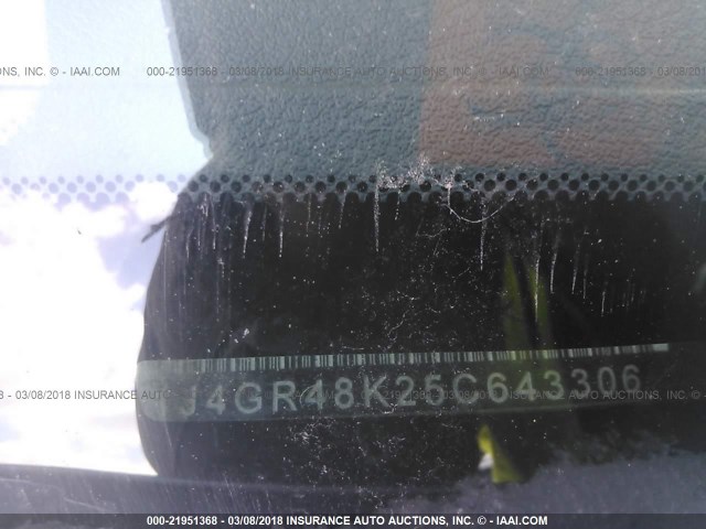 1J4GR48K25C643306 - 2005 JEEP GRAND CHEROKEE LAREDO/COLUMBIA/FREEDOM 银色 照片 9