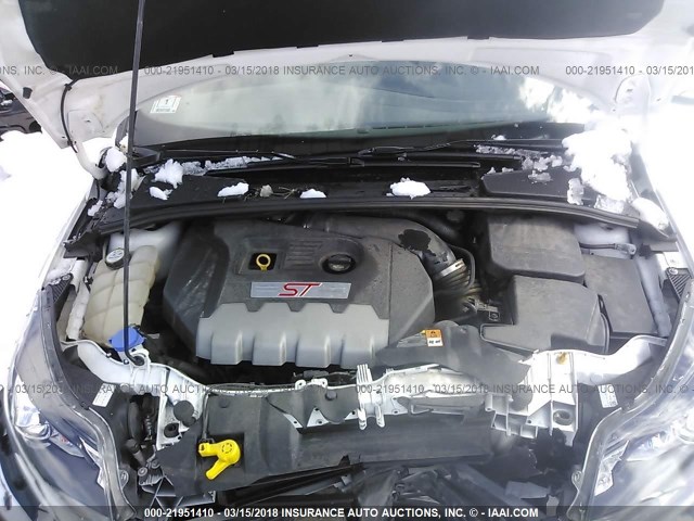 1FADP3L96EL120843 - 2014 FORD FOCUS ST WHITE photo 10