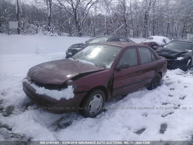 1Y1SK5285XZ416646 - 1999 CHEVROLET GEO PRIZM LSI 红色 照片 2