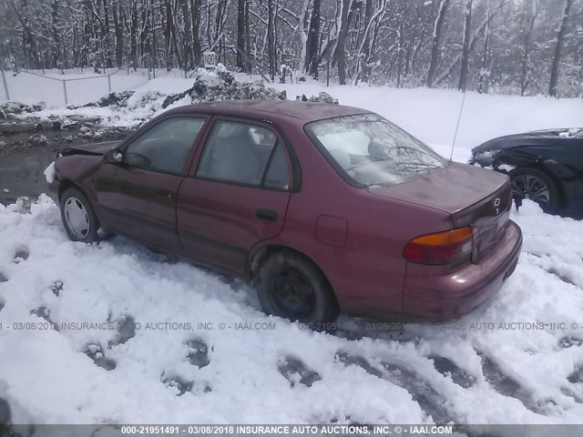 1Y1SK5285XZ416646 - 1999 CHEVROLET GEO PRIZM LSI RED photo 3