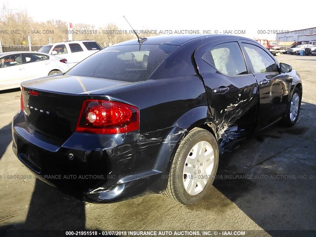 1B3BD4FB1BN506926 - 2011 DODGE AVENGER EXPRESS Dark Blue photo 4