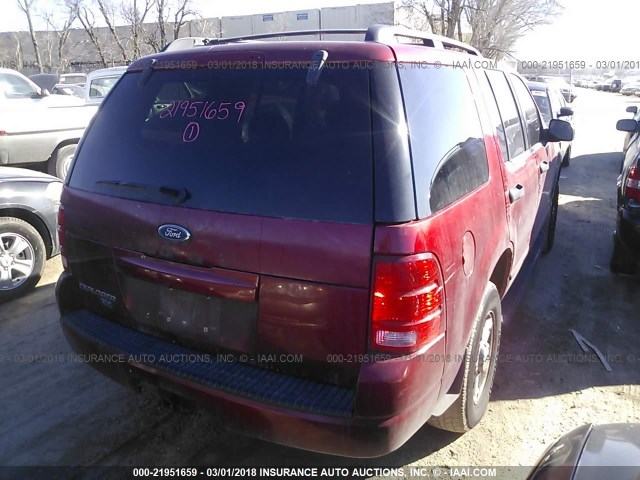 1FMZU73K54ZA43456 - 2004 FORD EXPLORER XLT/XLT SPORT/NBX RED photo 4