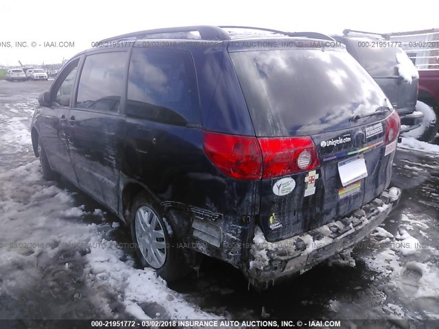 5TDZA23C66S505391 - 2006 TOYOTA SIENNA CE/LE Dark Blue photo 3