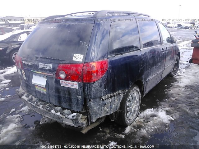 5TDZA23C66S505391 - 2006 TOYOTA SIENNA CE/LE Dark Blue photo 4