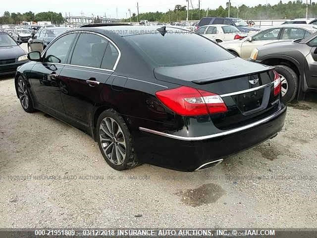 KMHGC4DH8DU238041 - 2013 HYUNDAI GENESIS 5.0L BLACK photo 3