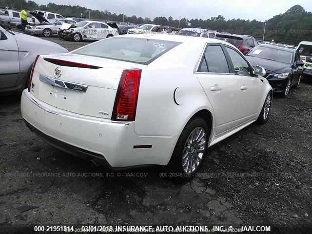 1G6DP5EDXB0149950 - 2011 CADILLAC CTS PREMIUM COLLECTION WHITE photo 4