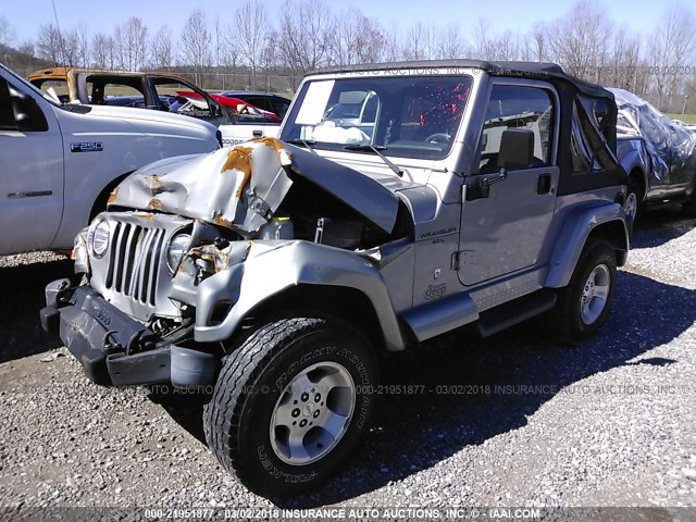 1J4FA49S01P354512 - 2001 JEEP WRANGLER / TJ SPORT GRAY photo 2