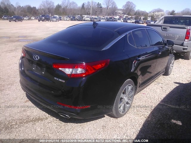 5XXGR4A67DG104455 - 2013 KIA OPTIMA SX BLACK photo 4