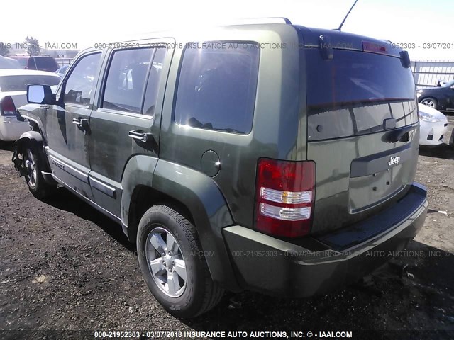 1J8GP28K89W527850 - 2009 JEEP LIBERTY SPORT 绿色 照片 3