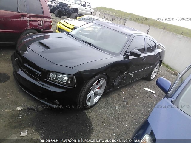 2B3LA73W66H511107 - 2006 DODGE CHARGER SRT-8 BLACK photo 2