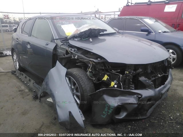 JTHKD5BH4C2103913 - 2012 LEXUS CT 200 GRAY photo 1