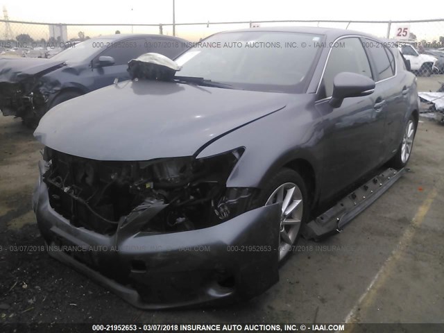 JTHKD5BH4C2103913 - 2012 LEXUS CT 200 GRAY photo 2