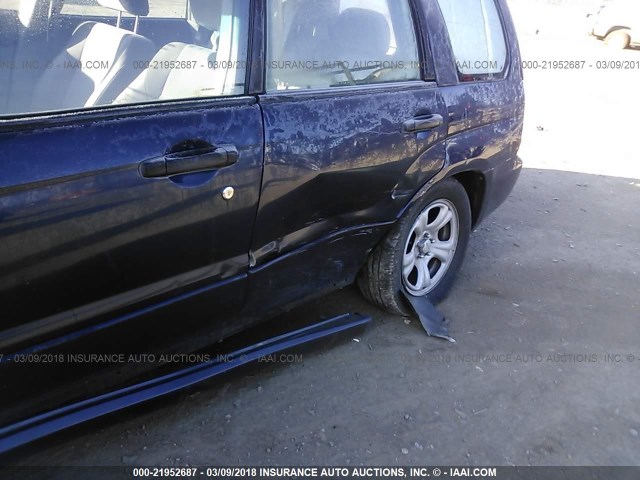 JF1SG63606H705744 - 2006 SUBARU FORESTER 2.5X BLUE photo 6