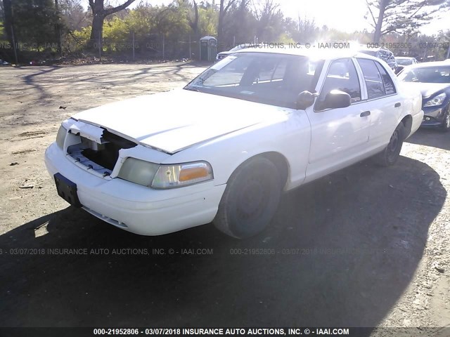 2FAFP71W52X105760 - 2002 FORD CROWN VICTORIA POLICE INTERCEPTOR WHITE photo 2