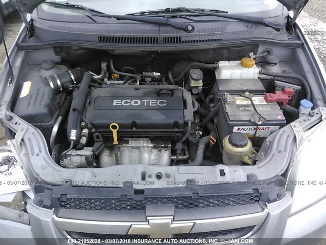 KL1TD5DE6AB106194 - 2010 CHEVROLET AVEO LS/LT 灰色 照片 10