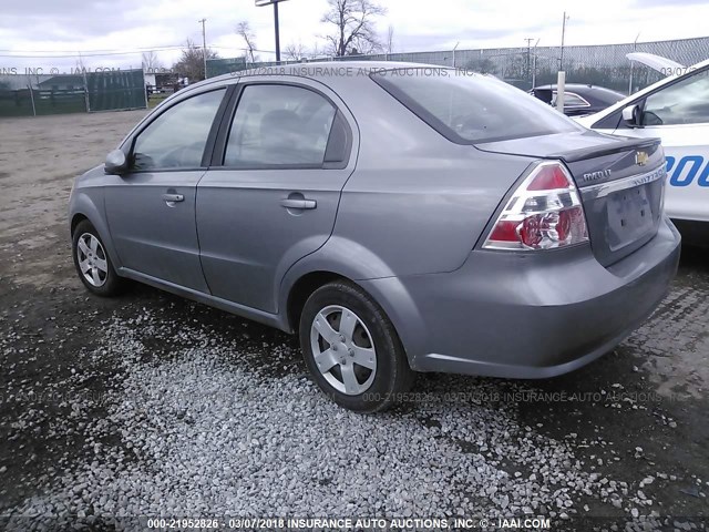 KL1TD5DE6AB106194 - 2010 CHEVROLET AVEO LS/LT 灰色 照片 3