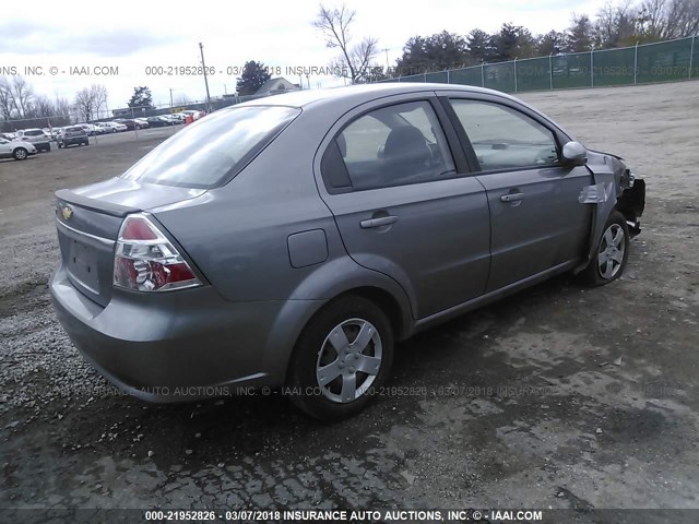 KL1TD5DE6AB106194 - 2010 CHEVROLET AVEO LS/LT GRAY photo 4