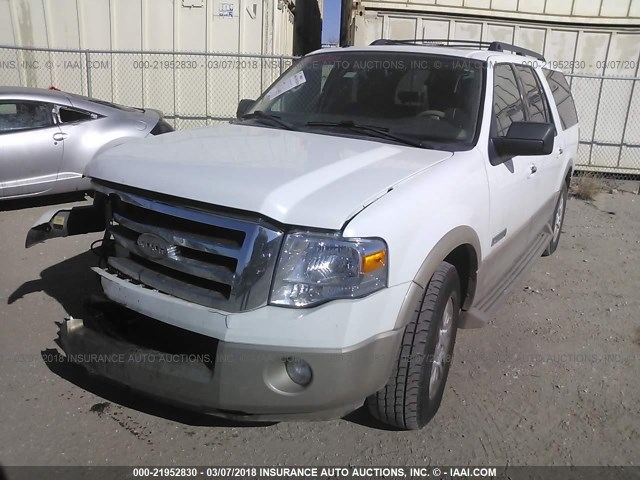 1FMFK18527LA57282 - 2007 FORD EXPEDITION EL EDDIE BAUER WHITE photo 2