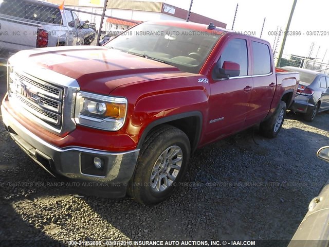 3GTU2UEC2FG257851 - 2015 GMC SIERRA K1500 SLE RED photo 2