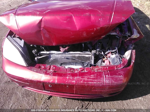 1FAFP34N55W284121 - 2005 FORD FOCUS ZX4 RED photo 6