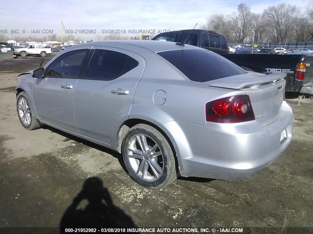 1B3BD1FG0BN524537 - 2011 DODGE AVENGER MAINSTREET SILVER photo 3