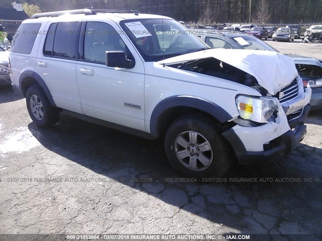 1FMEU73817UB50038 - 2007 FORD EXPLORER XLT WHITE photo 1