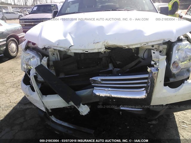 1FMEU73817UB50038 - 2007 FORD EXPLORER XLT WHITE photo 6