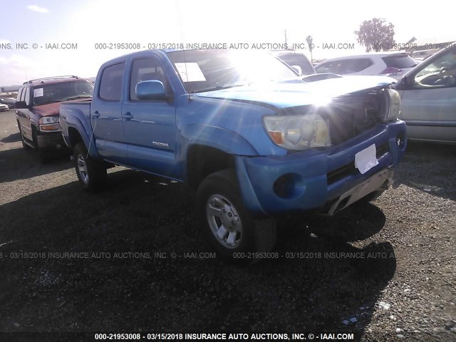 5TEJU62N35Z138479 - 2005 TOYOTA TACOMA DOUBLE CAB PRERUNNER BLUE photo 1