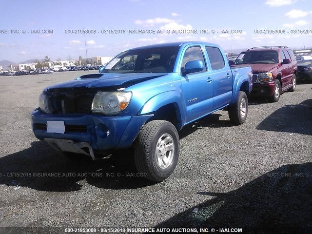 5TEJU62N35Z138479 - 2005 TOYOTA TACOMA DOUBLE CAB PRERUNNER BLUE photo 2