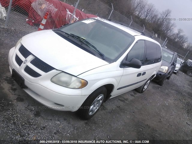 1D4GP243X3B224172 - 2003 DODGE GRAND CARAVAN SE WHITE photo 2