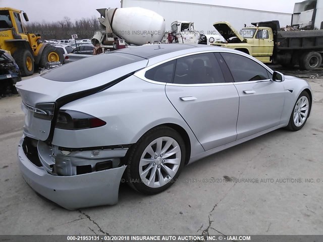 5YJSA1E2XGF167838 - 2016 TESLA MODEL S SILVER photo 4