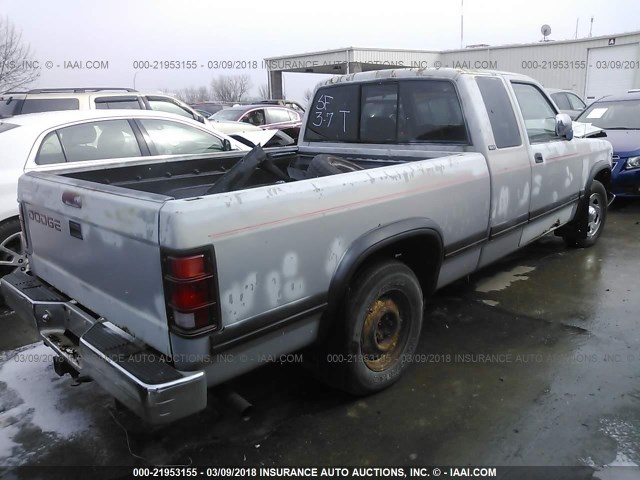 1B7GL23X8TS561596 - 1996 DODGE DAKOTA GRAY photo 4