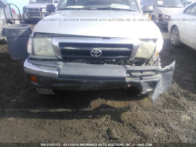 5TEWM72N4YZ694896 - 2000 TOYOTA TACOMA XTRACAB SILVER photo 6