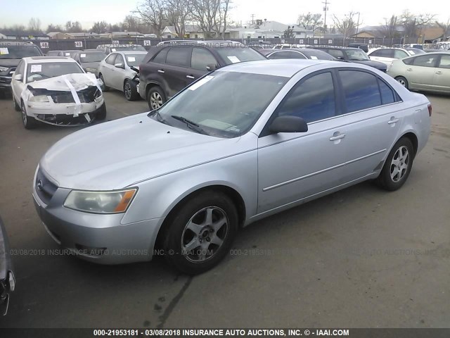 5NPEU46C66H068298 - 2006 HYUNDAI SONATA GLS/LX SILVER photo 2